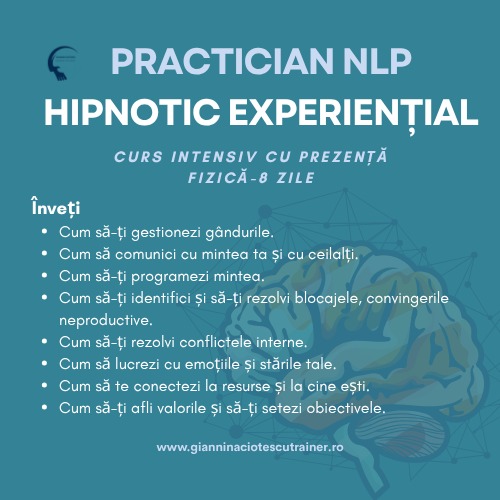 Curs Practician NLP Hipnotic Experiențial – prezență fizică