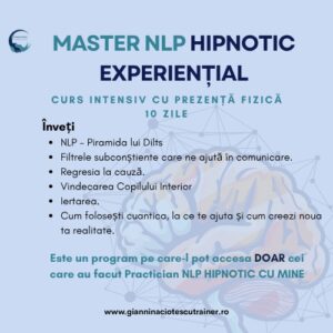 Curs Master NLP Hipnotic Experiențial – prezență fizică